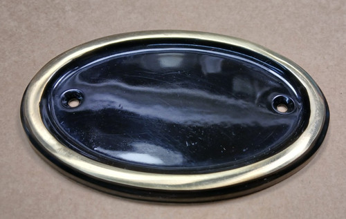 Oval house number sign - number,