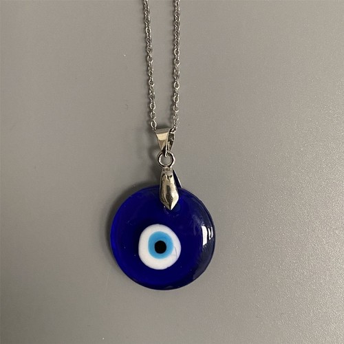 Evil eye pendant silver chain - eye,