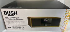 Bush Micro Hi-Fi System CD Bluetooth DAB FM AUX USB LCD Display Wood – 8776408