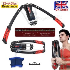 Hydraulic Chest Expander 22-440lbs Adjustable Resistance for Upper Body Exercise