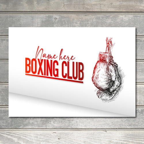 Personalised boxing club sign - club,