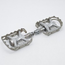 MKS Competiton Pedals Japan Mikashima Used Road Bike Bicycle Racing Silver Retro