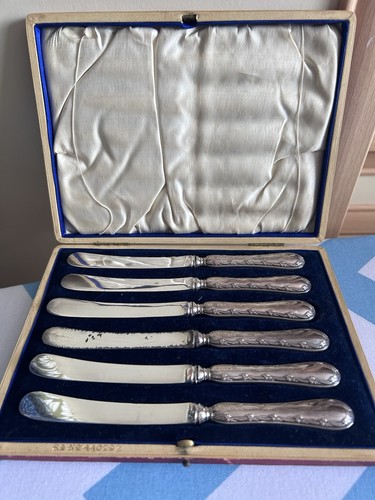 Boxed set antique silver - set, of