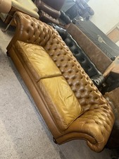 Chesterfield Tan Real Leather