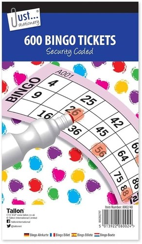 600 bingo tickets security - 600,
