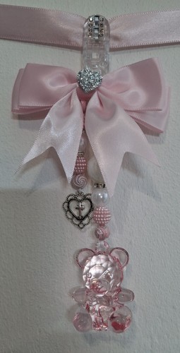 New pink girl pram charm - pram,