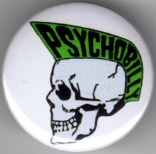PSYCHOBILLY SKULL Pin Button