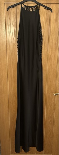 Zara black satin halterneck - zara,
