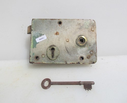 Antique iron door latch rim - antique,
