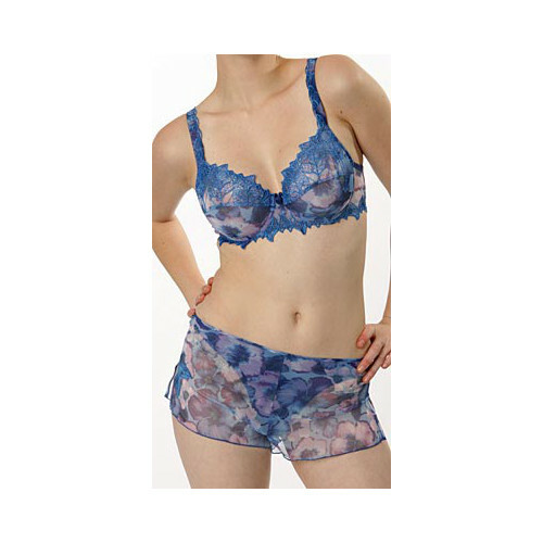 Lise charmel bleu floral - bleu,