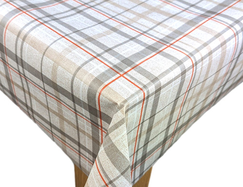 Beige natural check pvc - beige,