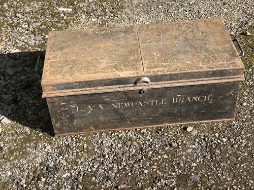 Vintage large bank deed box - large,
