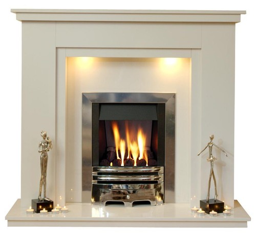 Marble fireplace modern - marble,