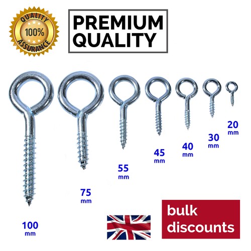 Screw eye hooks heavy duty - screw,