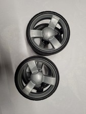 Zeta Vooom Stroller Front Wheel Silver Pair X2 Spare Replacement Parts Wheels