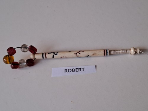 Antique bone lace bobbin with - antique,