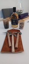 Viking Cheese Axe Set (3 Axes) With Leather Bag. Gift Idea