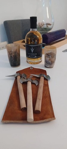 Viking cheese axe - set, (3