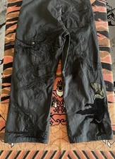 Maharishi Black Embroidered Smoke Ghost Dragon Snopants Size S M