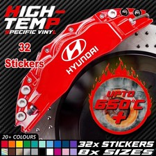32x HYUNDAI High Temp Brake Calliper 8 SIZE Vinyl Decal Sticker Car NEW