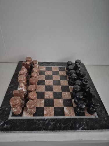 Vintage marble onyx chess - marble, set