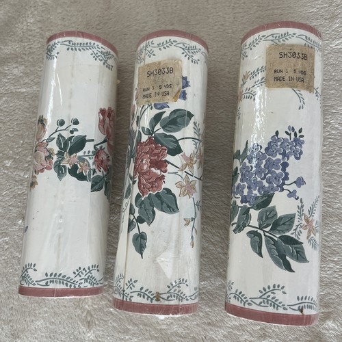 Vtg wallpaper border floral - border,