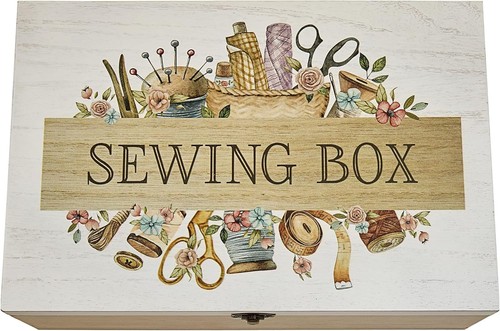 Wooden sewing box - box, vintage