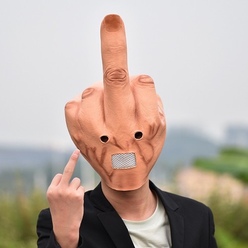 Vertical middle finger latex - middle,
