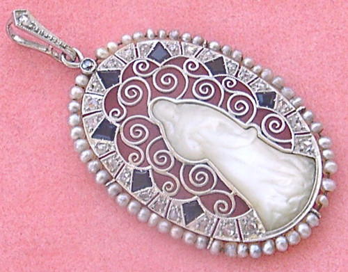 Antique art deco diamond onyx - antique,