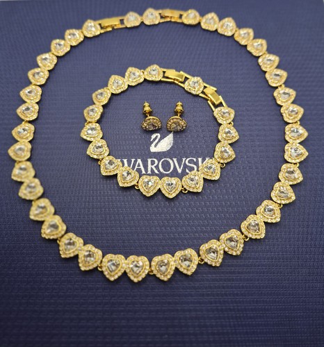 Tennis necklace earrings heart - tennis,
