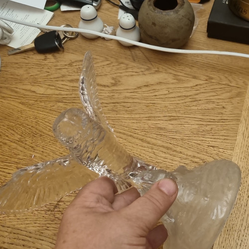 Lead crystal owl - lead,