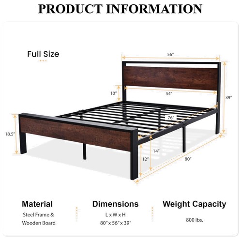 Industrial rustic metal bed - industrial,