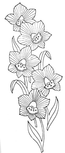 Vintage embroidery transfer - vintage,