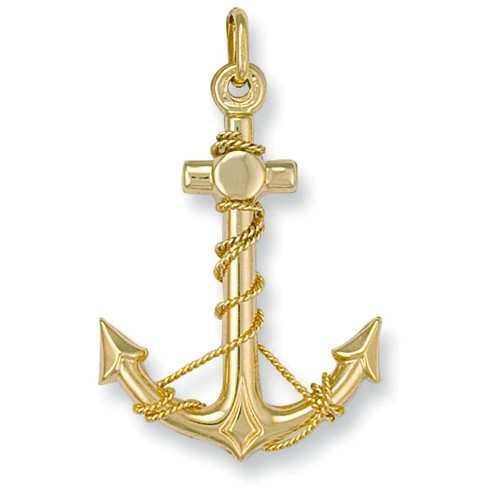 Anchor pendant 9ct gold - anchor,