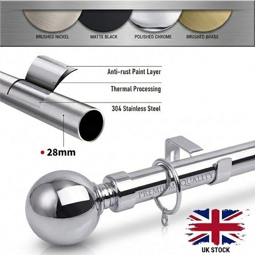 Curtain rod rail pole set - curtain,