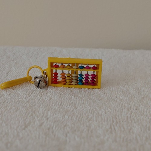 Yellow plastic mini abacus - yellow,