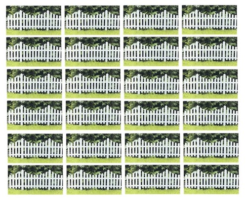 White picket fence - white,