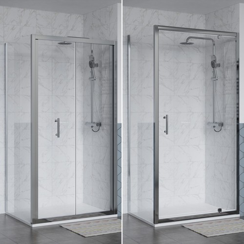 Bifold pivot hinged shower - hinged,