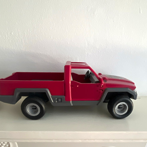 Bruder red toy pickup truck - toy,