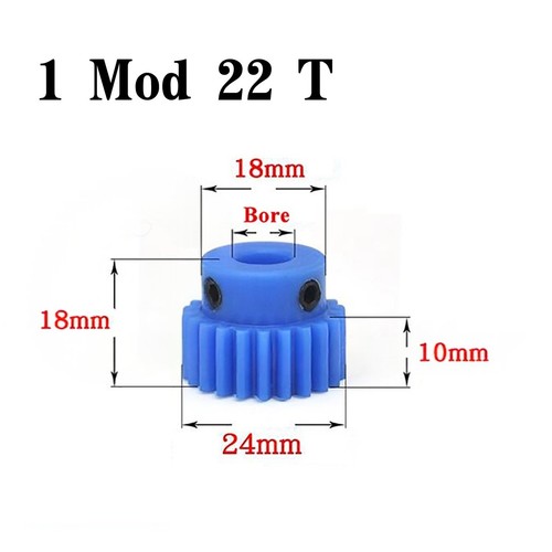 Mod teeth blue nylon - 1,