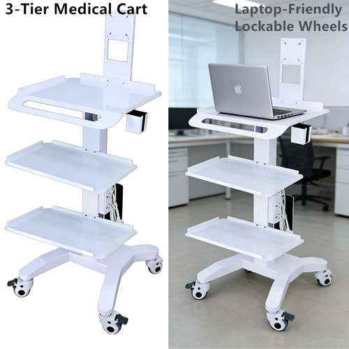 Tier dental trolley lockable - dental,