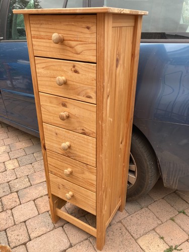 Solid pine tallboy chest - pine, of