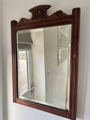 Vintage wooden wall - wooden, mirror