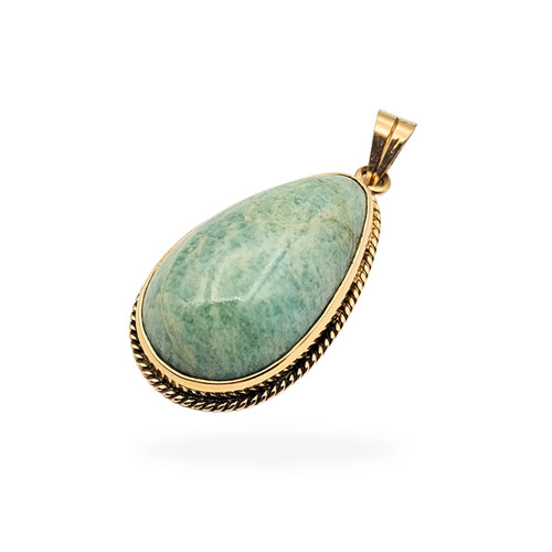 Large 9ct gold green - 9ct, gem