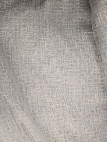 Sheer white geometric - geometric, silky