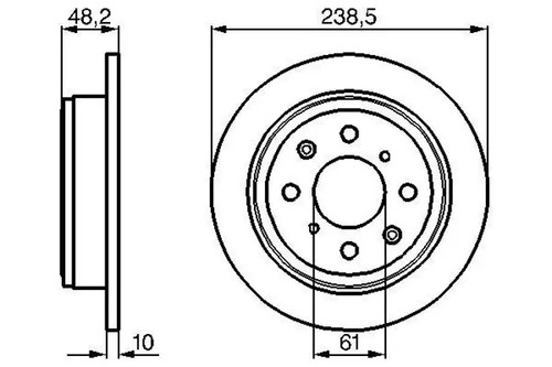 Brake disc solid - 0, 478