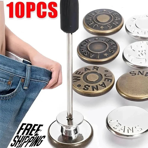 Metal jeans buttons - jeans,