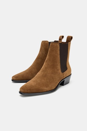 Zara split suede heeled - zara,