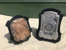 x2 Vintage B.C.C cycle club Medal 1934-5 F. ROBINSON PLAQUES WARDS TANDEM 30MILE