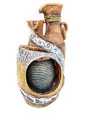 Tipping Jar Water Fountain Features with LED Lights Indoor Cascading Display AU